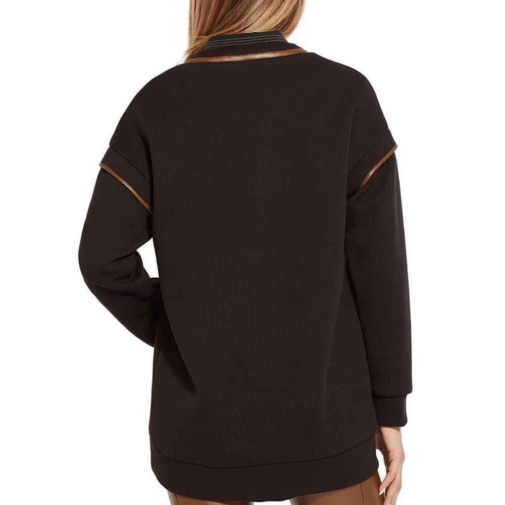 Lysse Quilted Convertible Sweatshirt In Black Size Small - Picture 2 of 13